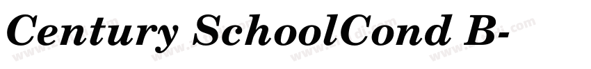 Century SchoolCond B字体转换